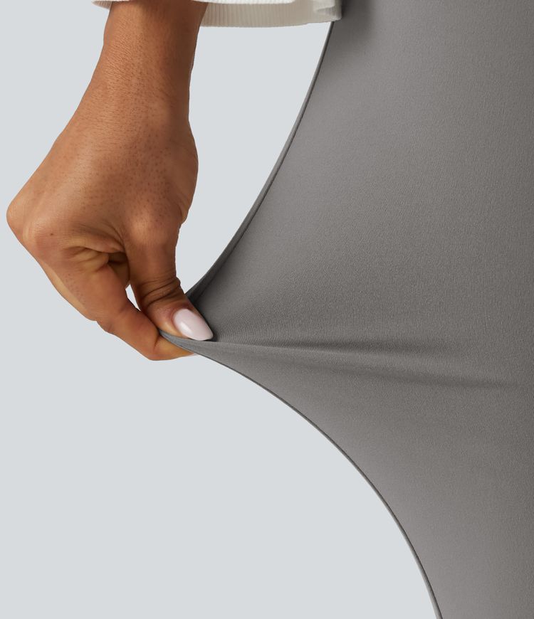 Halara Flex™ V-Shaped High Waisted Asymmetric Wrinkle Recovery Flare Work Pants with Pockets Halara Flex™ V-Shaped High Waisted Asymmetric Wrinkle Recovery Flare Work Pants with Pockets