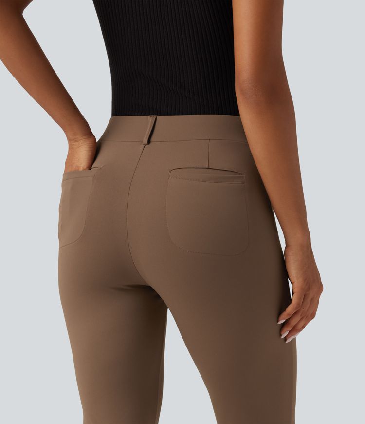 Halara Flex™ DayStretch Wrinkle Recovery Mid Rise Bootcut Work Pants with Pockets