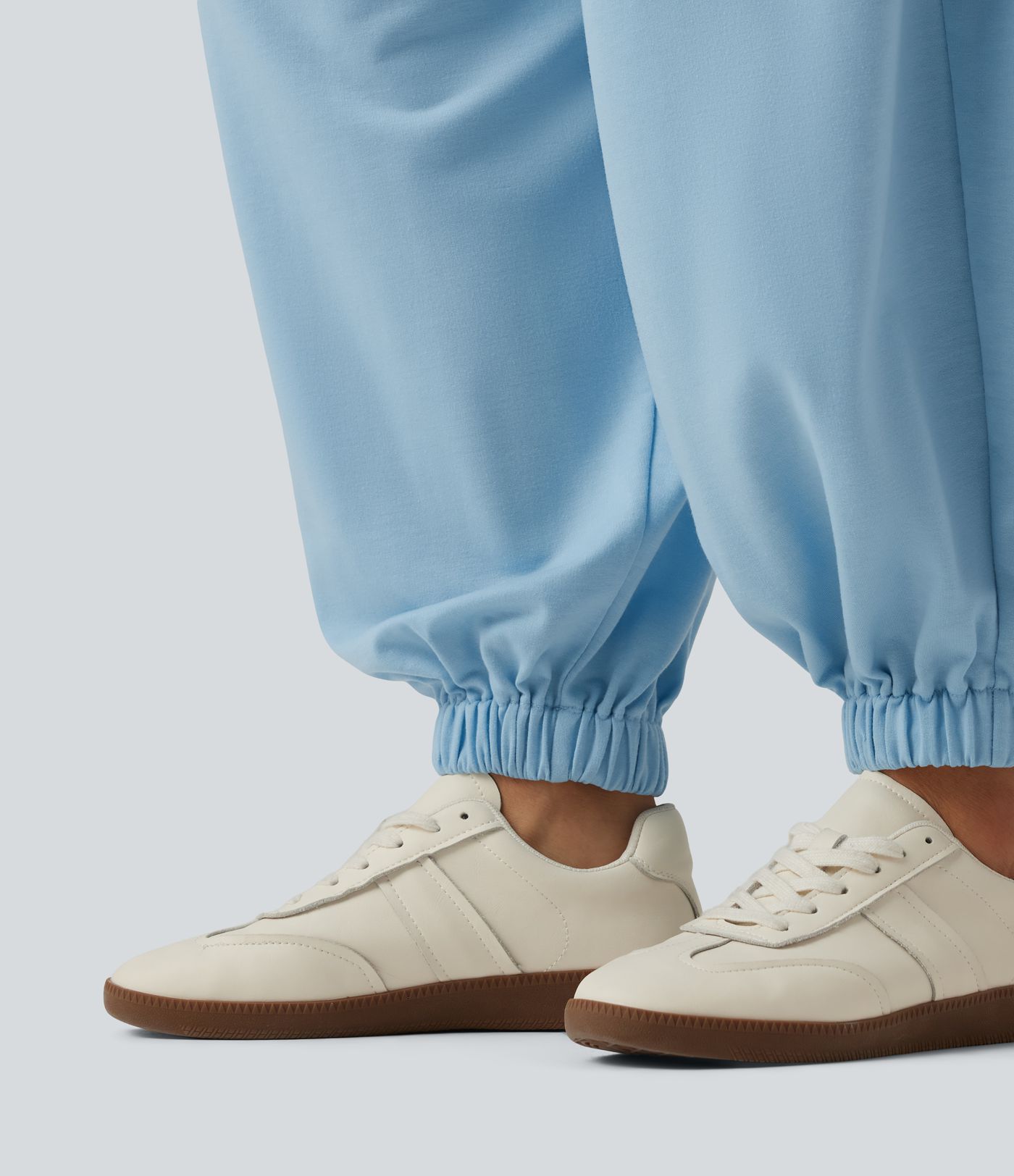 Low Rise Drawstring Oversized Casual Bubble Sweatpants with Pockets