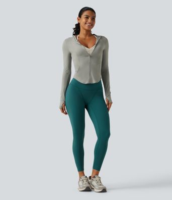 High Waisted Skinny Running Leggings with Pocket