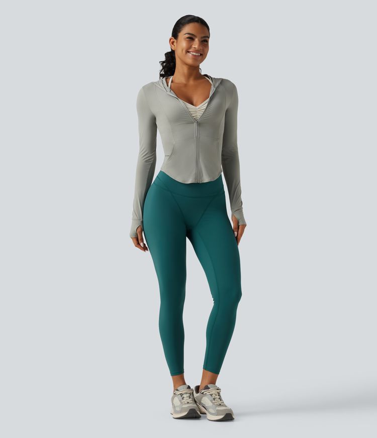 High Waisted Skinny Running Leggings with Pocket