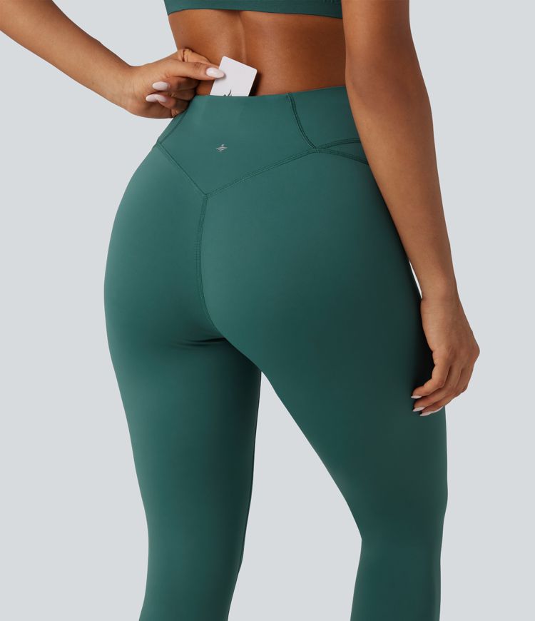 High Waisted Skinny Running Leggings with Pocket