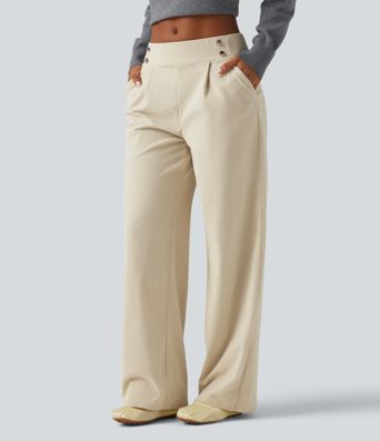 Lässige Cordhose mit mittelhohem Bund, Seitentaschen und geradem Bein Lässige Cordhose mit mittelhohem Bund, Seitentaschen und geradem Bein