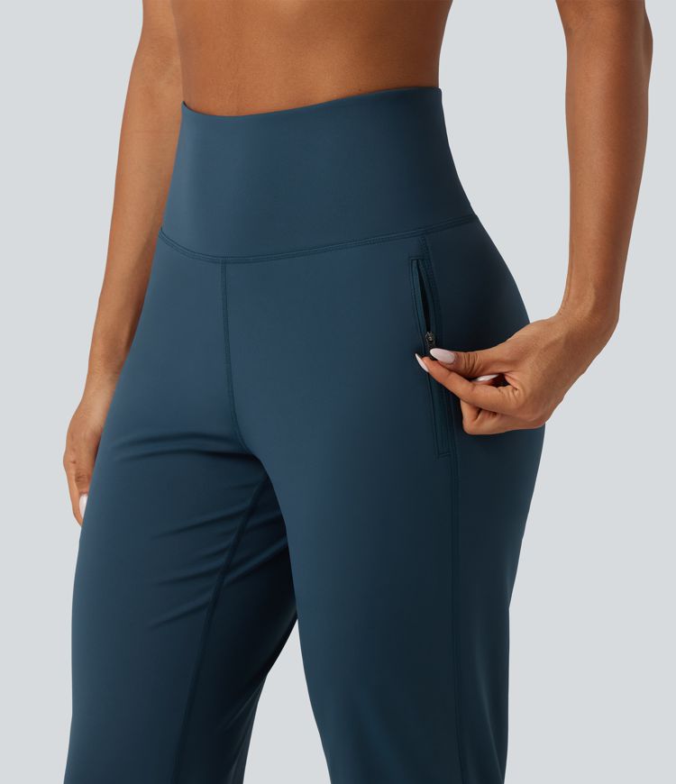 Softlyzero™ Airy High Waisted Reflective Dots InstantCool Running Joggers with Pockets