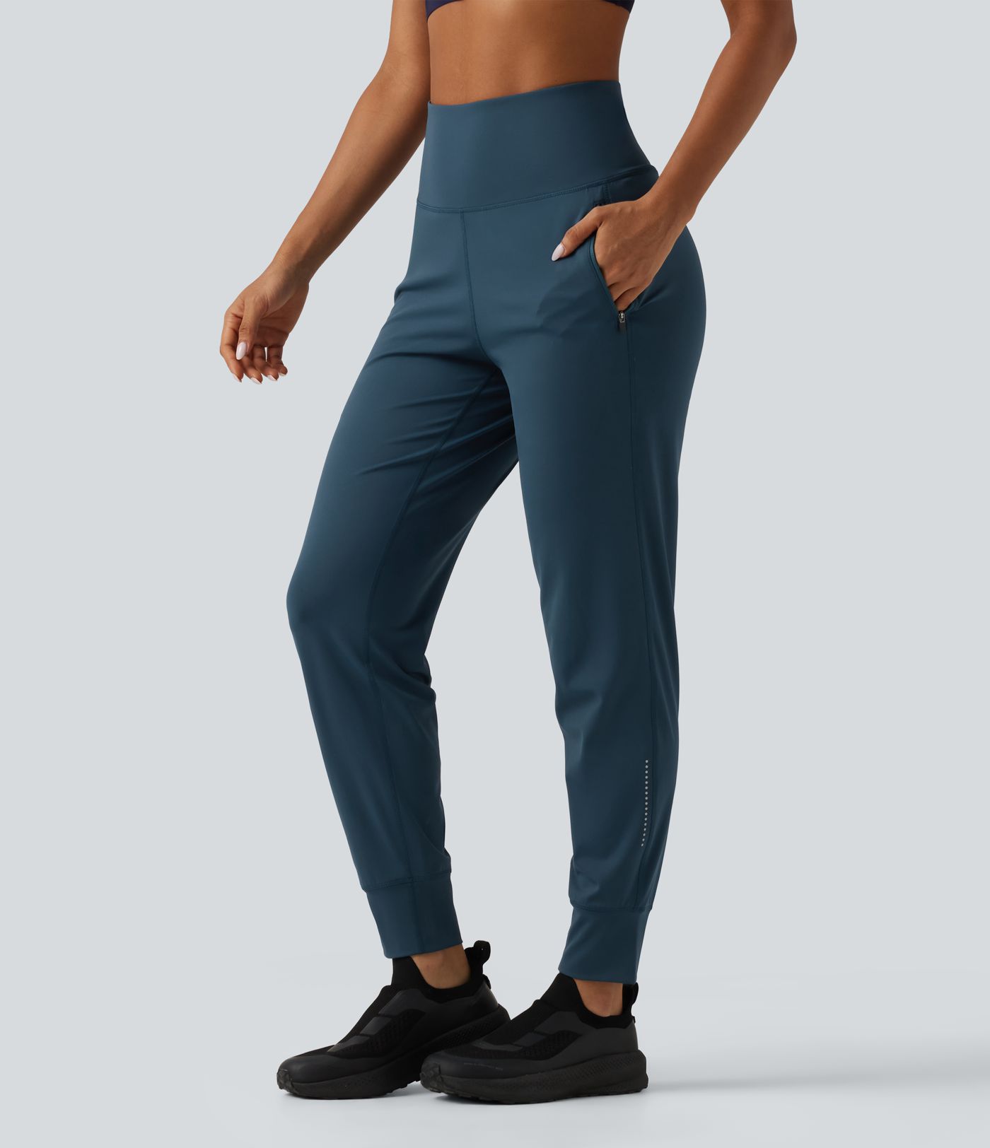 Softlyzero™ Airy High Waisted Reflective Dots InstantCool Running Joggers with Pockets