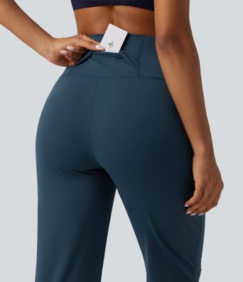 Softlyzero™ Airy High Waisted Reflective Dots InstantCool Running Joggers with Pockets
