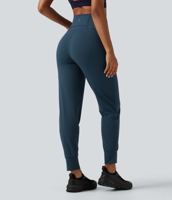 Softlyzero™ Airy High Waisted Reflective Dots InstantCool Running Joggers with Pockets