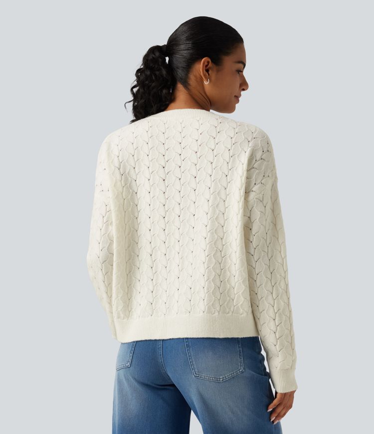 Round Neck Long Sleeve Causal Sweater