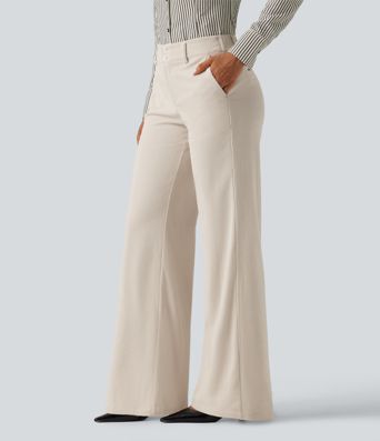 Low Rise Flare Corduroy Casual Pants with Pockets Low Rise Flare Corduroy Casual Pants with Pockets