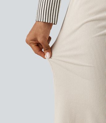 Low Rise Flare Corduroy Casual Pants with Pockets Low Rise Flare Corduroy Casual Pants with Pockets