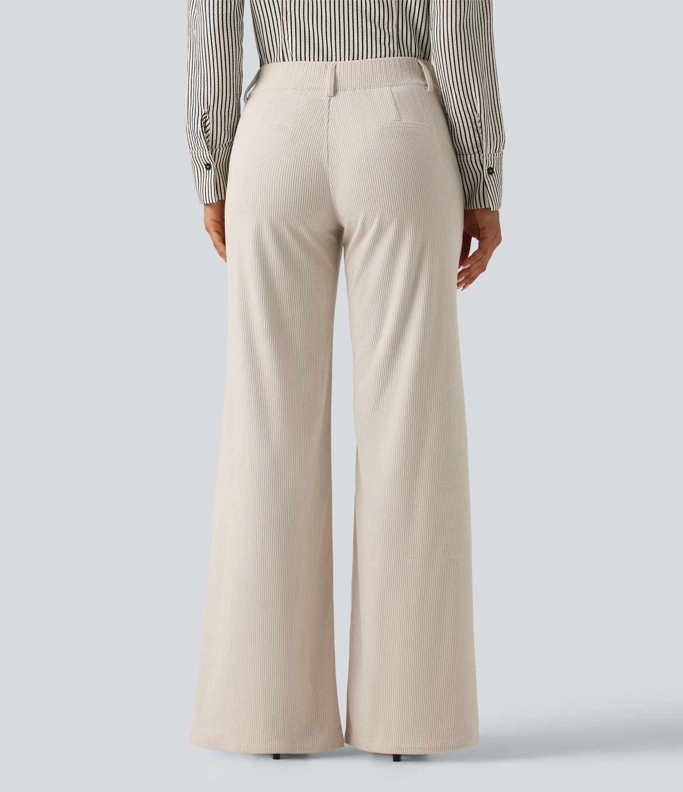 Low Rise Flare Corduroy Casual Pants with Pockets Low Rise Flare Corduroy Casual Pants with Pockets