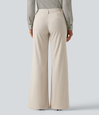 Low Rise Flare Corduroy Casual Pants with Pockets Low Rise Flare Corduroy Casual Pants with Pockets