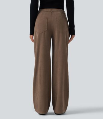 Lässige Cordhose mit mittelhohem Bund, mehreren Taschen und geradem Bein Lässige Cordhose mit mittelhohem Bund, mehreren Taschen und geradem Bein