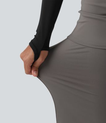 SoftlyZero™ Airy Low Rise Tapered InstantCool Yoga Skirted Joggers with Pockets