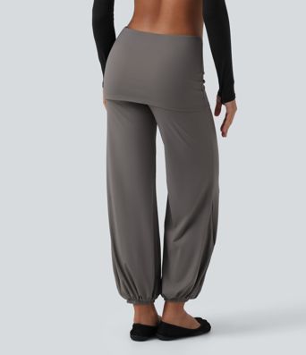 SoftlyZero™ Airy Low Rise Tapered InstantCool Yoga Skirted Joggers with Pockets