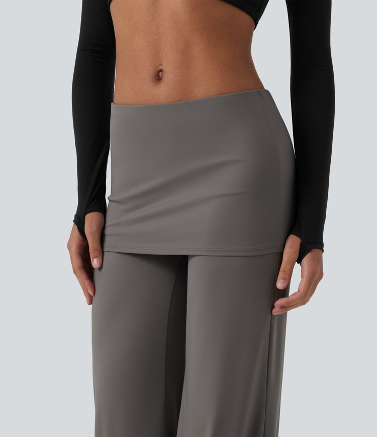 SoftlyZero™ Airy Low Rise Tapered InstantCool Yoga Skirted Joggers with Pockets