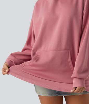 Hooded Long Sleeve Fleece Casual Sweatshirt