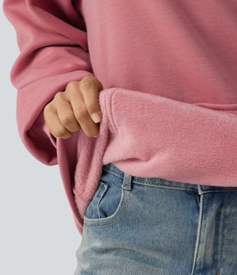 Hooded Long Sleeve Fleece Casual Sweatshirt