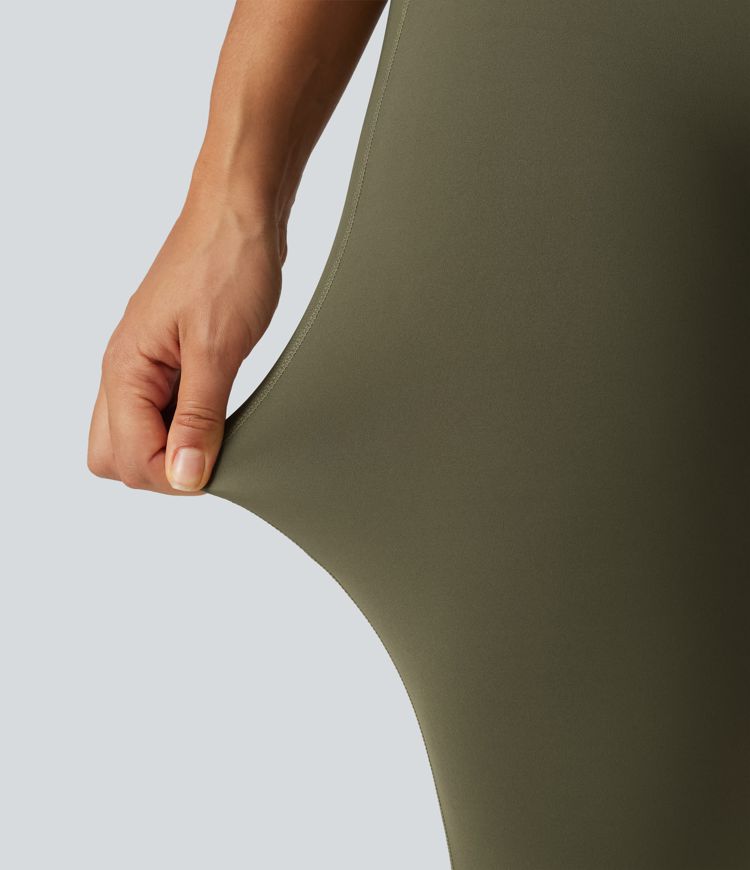 High Waisted Drawstring Contrast Mesh Quick Dry Running Leggings with Reflective Dots and Pockets High Waisted Drawstring Contrast Mesh Quick Dry Running Leggings with Reflective Dots and Pockets