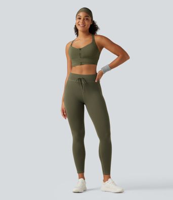 High Waisted Drawstring Contrast Mesh Quick Dry Running Leggings with Reflective Dots and Pockets High Waisted Drawstring Contrast Mesh Quick Dry Running Leggings with Reflective Dots and Pockets