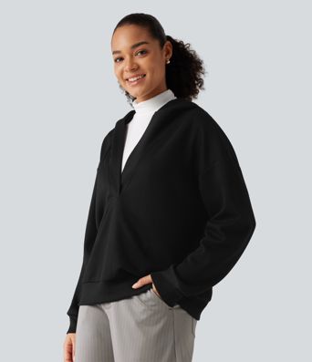 Hooded Dropped Shoulder Long Sleeve Work Sweatshirt Hooded Dropped Shoulder Long Sleeve Work Sweatshirt