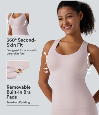 U Neck Push-Up Built-in Bra Casual Underwear