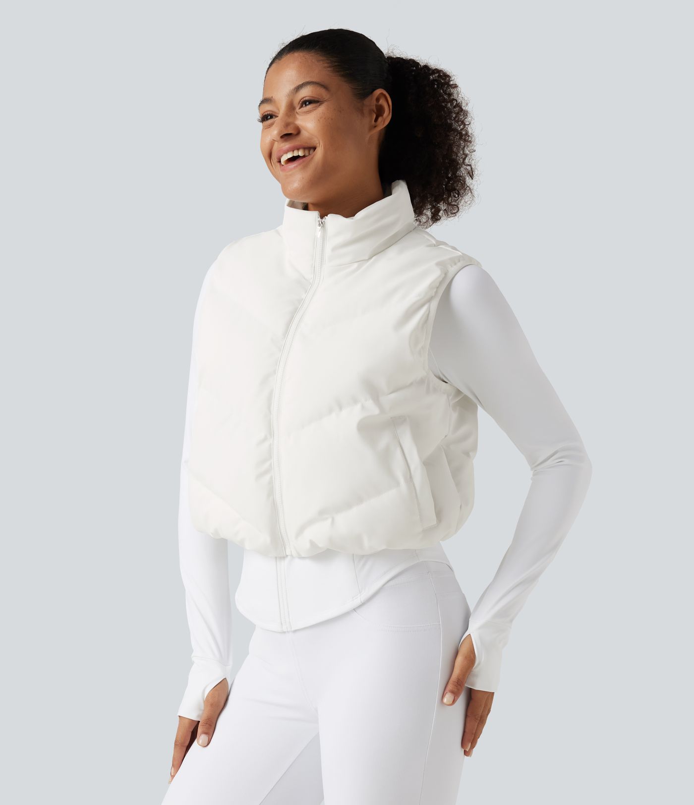 PuffFlex 3-in-1 Mock Neck Slim Causal Puffer Jacket with Pockets PuffFlex 3-in-1 Mock Neck Slim Causal Puffer Jacket with Pockets