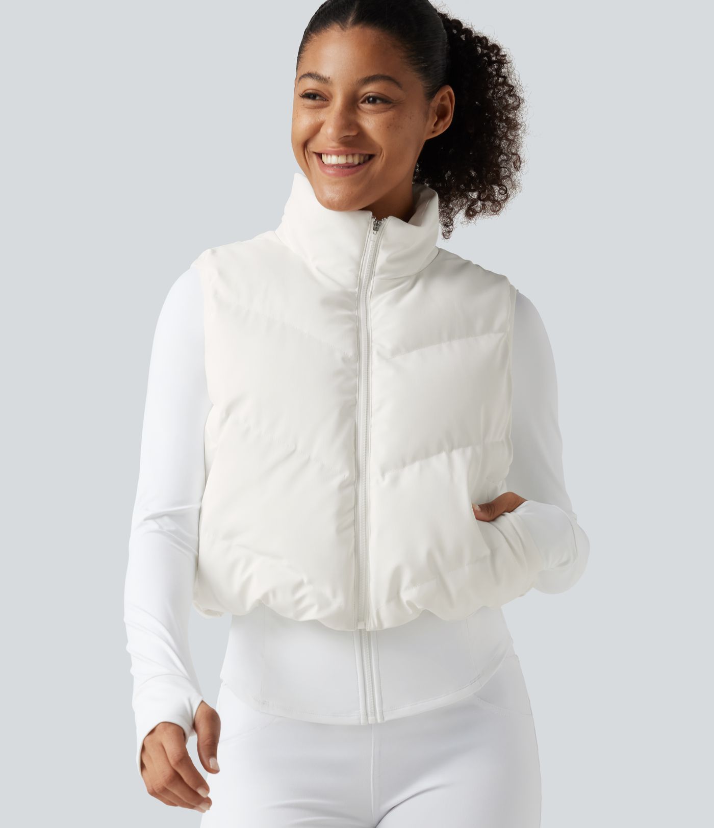 PuffFlex 3-in-1 Mock Neck Slim Causal Puffer Jacket with Pockets PuffFlex 3-in-1 Mock Neck Slim Causal Puffer Jacket with Pockets