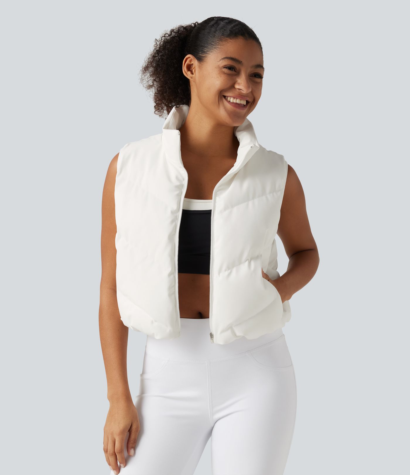 PuffFlex 3-in-1 Mock Neck Slim Causal Puffer Jacket with Pockets PuffFlex 3-in-1 Mock Neck Slim Causal Puffer Jacket with Pockets