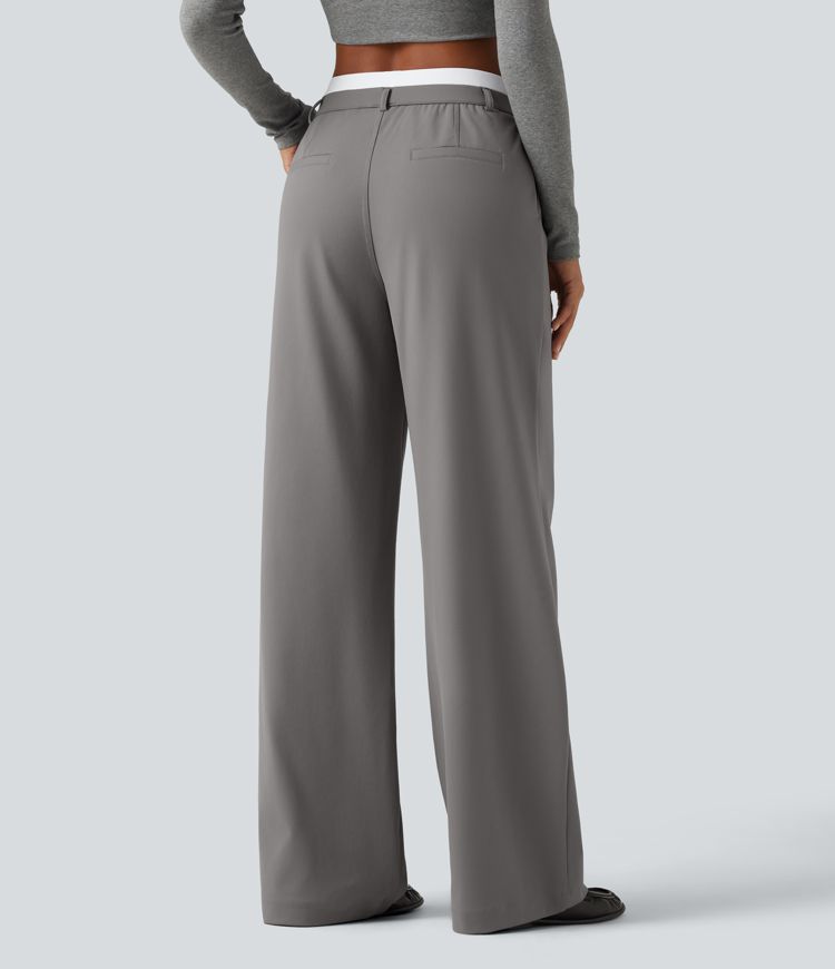 Halara Flex™ DayStretch High Waisted Straight Leg Work Pants with Pockets