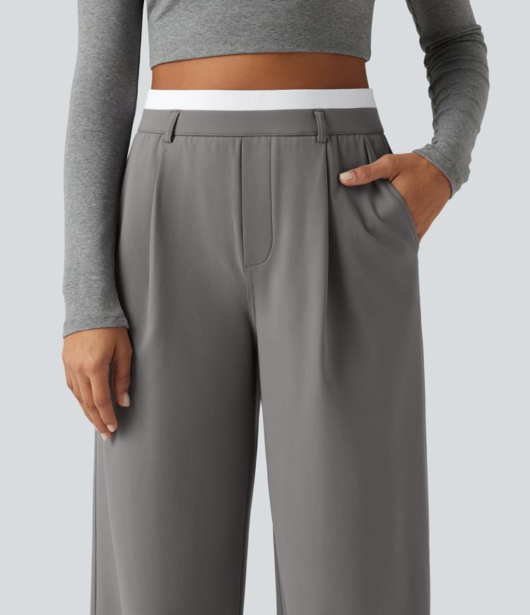 Halara Flex™ DayStretch High Waisted Straight Leg Work Pants with Pockets
