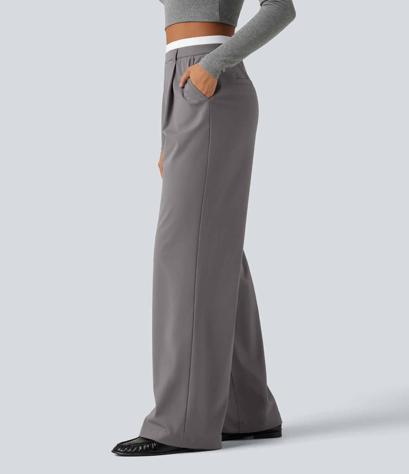 Halara Flex™ DayStretch High Waisted Straight Leg Work Pants with Pockets