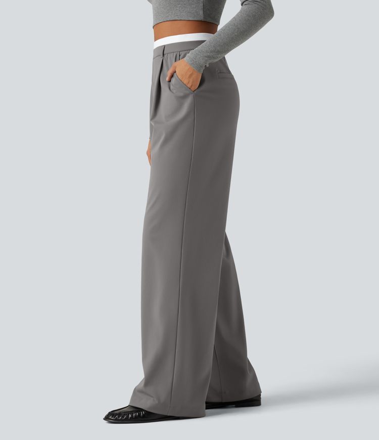 Halara Flex™ DayStretch High Waisted Straight Leg Work Pants with Pockets