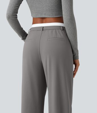 Halara Flex™ DayStretch High Waisted Straight Leg Work Pants with Pockets