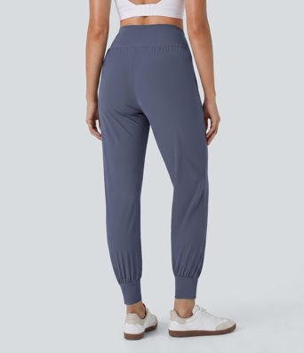 Jogging Casual Uni Taille Haute Poche Latérale Jogging Casual Uni Taille Haute Poche Latérale