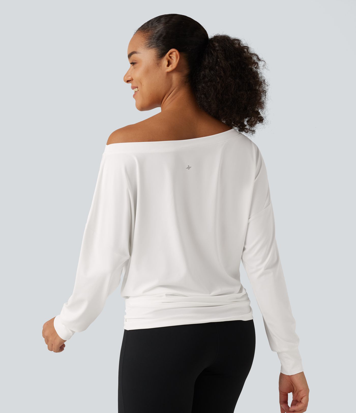 Top deportivo para yoga de manga larga con fruncidos Top deportivo para yoga de manga larga con fruncidos