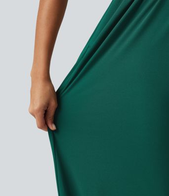 Combinaison décontractée à encolure carrée, manches courtes et jambes larges, avec poches - édition Easy Peezy Combinaison décontractée à encolure carrée, manches courtes et jambes larges, avec poches - édition Easy Peezy