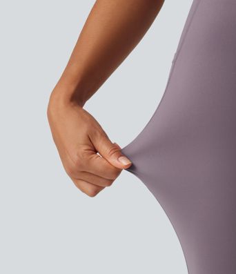 SoftlyZero™ High Waisted Drawstring Mesh Dance Skirted Leggings with Pockets