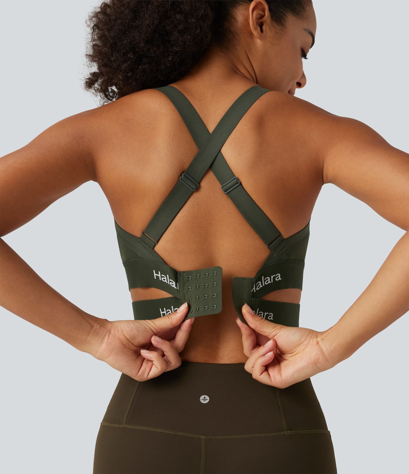 Halara UltraSculpt™ Medium Support U Neck Crossover Training Sports Bra with Non-Removable Pad Halara UltraSculpt™ Medium Support U Neck Crossover Training Sports Bra with Non-Removable Pad
