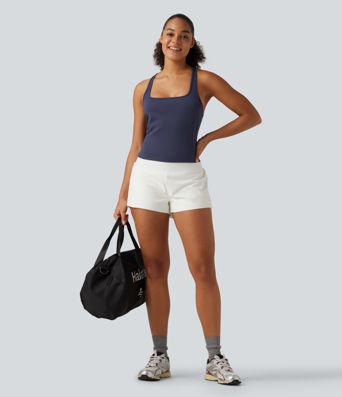 SoftlyZero™ Plush Square Neck Racerback Yoga Tank Top SoftlyZero™ Plush Square Neck Racerback Yoga Tank Top