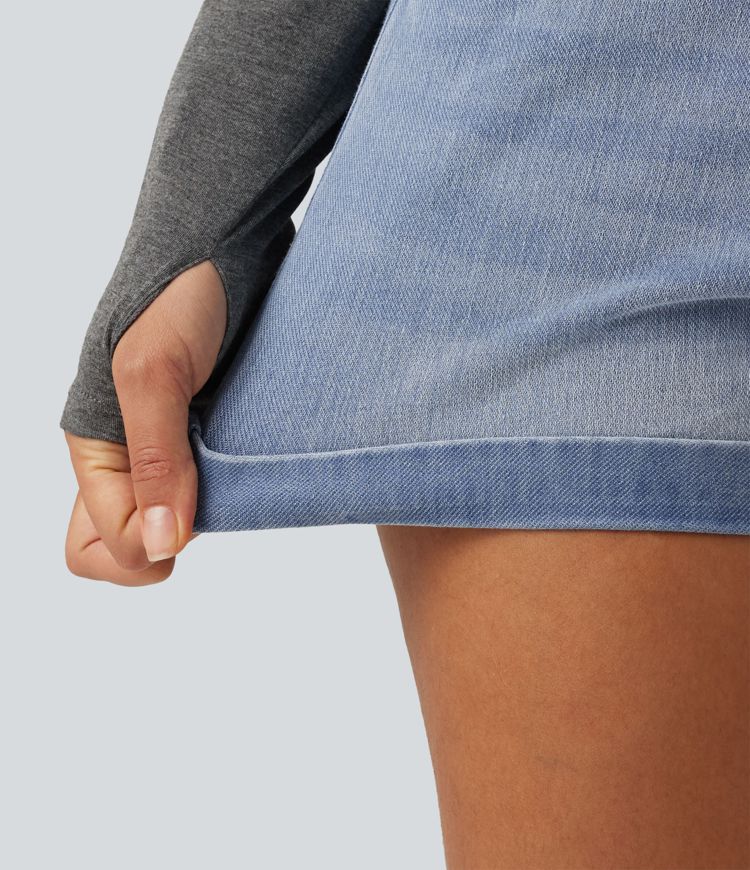 Halara Flex™ Low Rise Rolled Hem Casual Shorts 3" with Pockets Halara Flex™ Low Rise Rolled Hem Casual Shorts 3" with Pockets