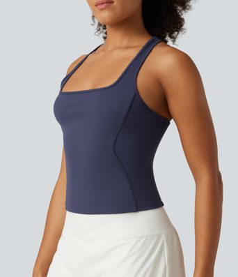 SoftlyZero™ Plush Square Neck Racerback Yoga Tank Top SoftlyZero™ Plush Square Neck Racerback Yoga Tank Top