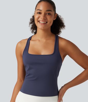 SoftlyZero™ Plush Square Neck Racerback Yoga Tank Top SoftlyZero™ Plush Square Neck Racerback Yoga Tank Top