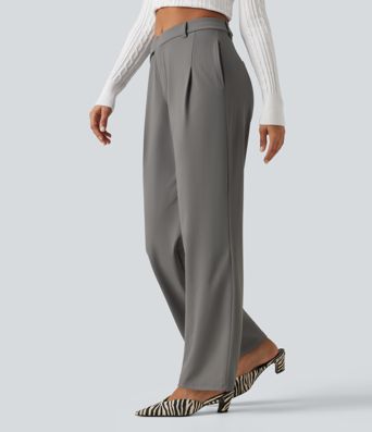 Halara Flex™ DayStretch High Waisted Asymmetric Tapered Work Pants with Pockets