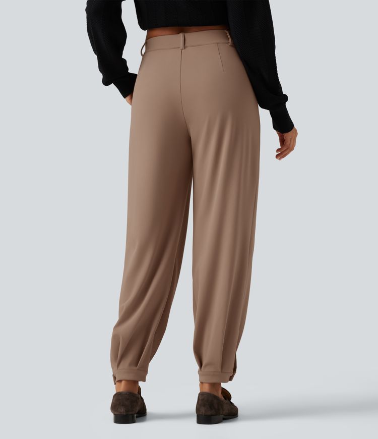 Halara Flex™ DayStretch Wrinkle Recovery Mid Rise Ruched Work Joggers with Pockets