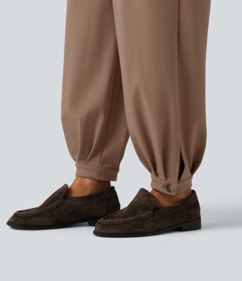 Halara Flex™ DayStretch Wrinkle Recovery Mid Rise Ruched Work Joggers with Pockets