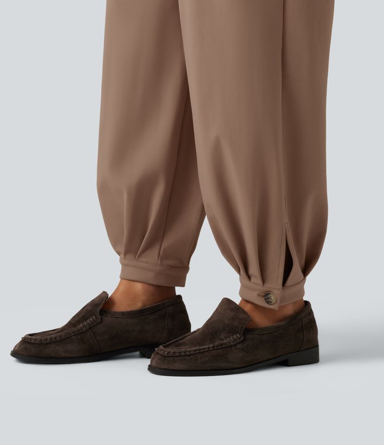 Halara Flex™ DayStretch Wrinkle Recovery Mid Rise Ruched Work Joggers with Pockets