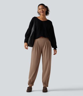 Halara Flex™ DayStretch Wrinkle Recovery Mid Rise Ruched Work Joggers with Pockets