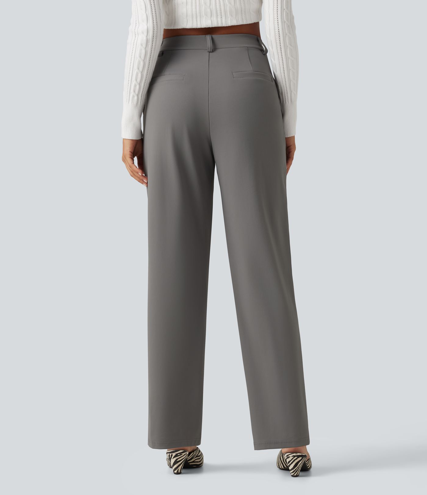 Halara Flex™ DayStretch High Waisted Asymmetric Tapered Work Pants with Pockets