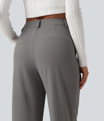 Halara Flex™ DayStretch High Waisted Asymmetric Tapered Work Pants with Pockets